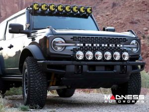 Ford Bronco Light Upgrade - Front Bumper Bar - Gravity LED Pro6 39" Light Bar - Modular Bumper
